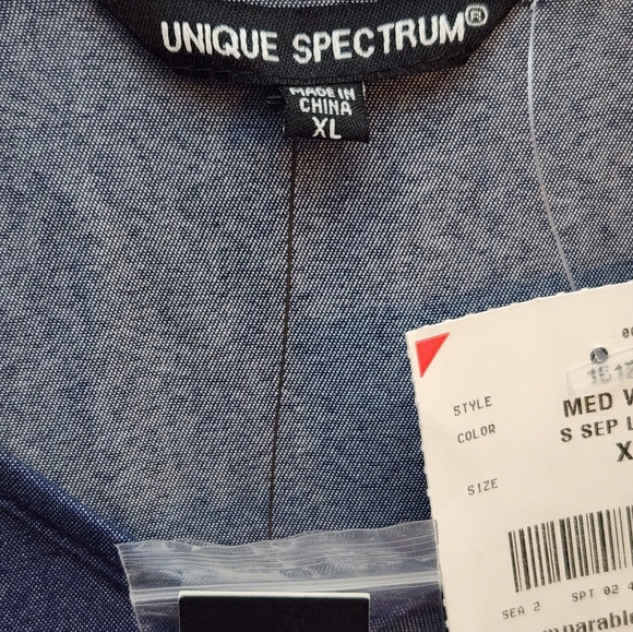 Navy Blouse Unique Spectrum XL Lightweight - Picture 3 of 7